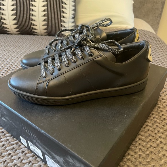 SAINT LAURENT BLACK TENNIS SHOES -LIGHTLY WORN- STILL BRAND NEW. SIZE 9 - Picture 5 of 5